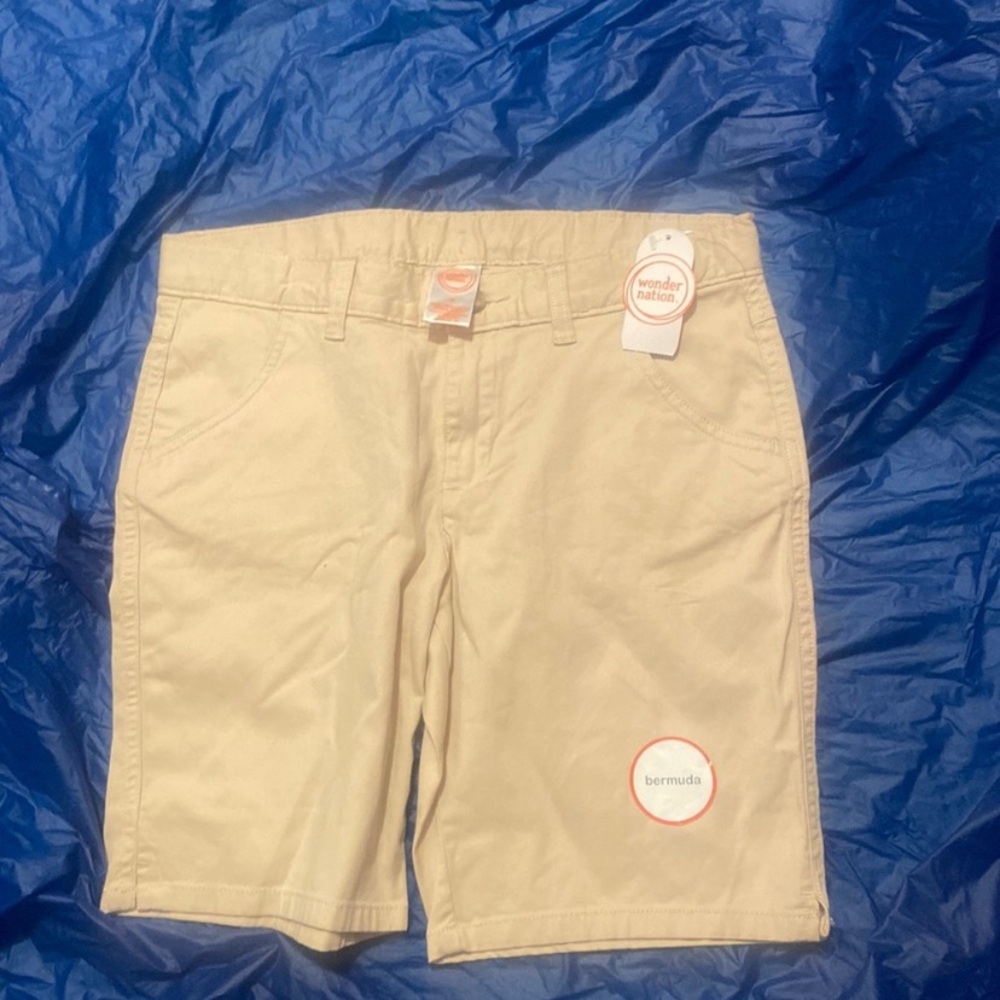 Bermuda chino tan wonder nation size 16